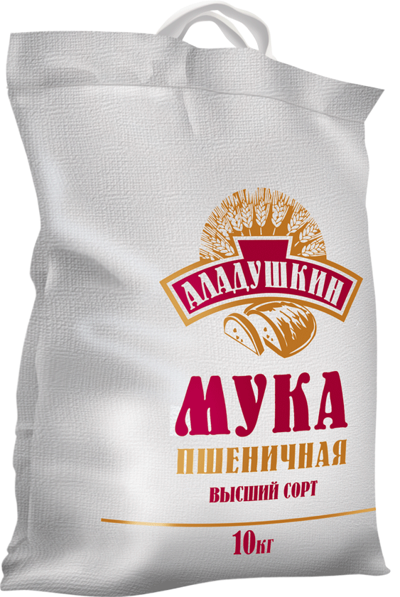 Мука пшеничная хлебопекарная в/с 10 кг. ™«Аладушкин»