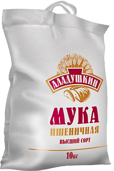 Мука пшеничная хлебопекарная в/с 10 кг. ™«Аладушкин»